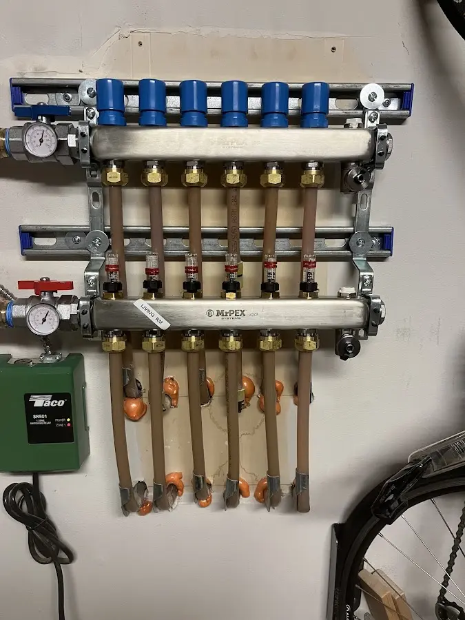 Plumber performing Gas Line Installation at a residential property in Lorton